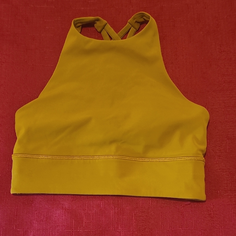 Lululemon Athletica Yellow Sports Bra